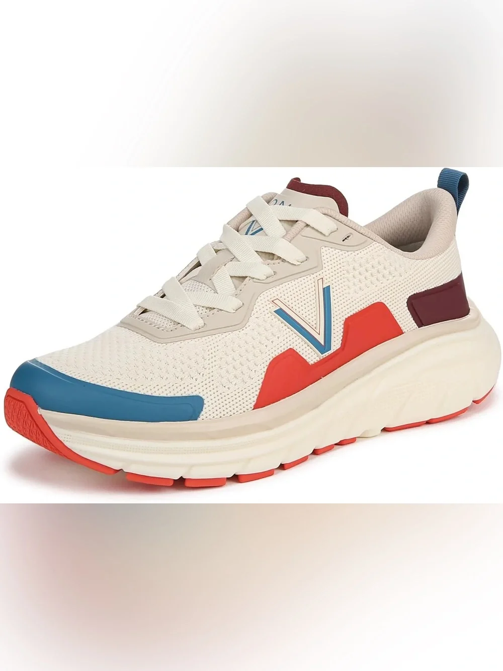 Vionic Walk Max Ivory Multi Lace Up Sneaker Shoe Women's US sizes 12M NWOB